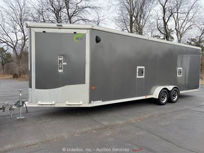 2024 Neo NAS 24' T/A V-Nose Enclosed Snowmobile Sled Cargo Box Trailer bidadoo