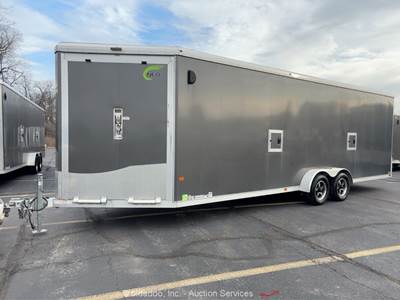 2024 Neo NAS 24' T/A Enclosed RV Toy Hauler ATV Cargo Box Trailer Ramp bidadoo