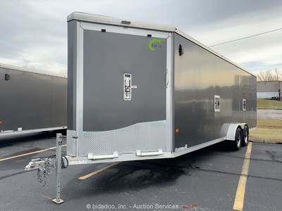 2025 Neo NAS 24' T/A Enclosed RV Toy Hauler ATV Cargo Box Trailer Ramp bidadoo