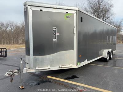 2023 Neo NAS 24' T/A Enclosed RV Toy Hauler ATV Cargo Box Trailer Ramp bidadoo