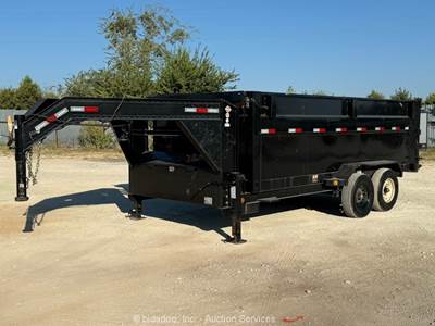 2022 Norstar 16' Gooseneck Hydraulic End Dump 14k Utility Trailer bidadoo