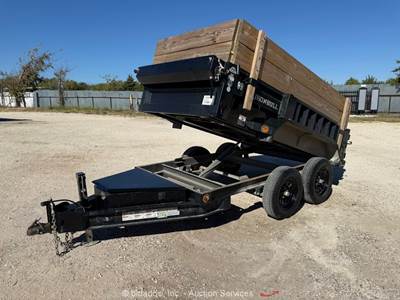 2023 Norstar Ironbull 10' T/A Hydraulic Dump Tilt Hauler Cargo Trailer bidadoo