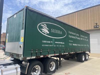 2006 Nuvan Curtain Side 34' T/A Curtain Flatbed Equipment Truck Trailer bidadoo