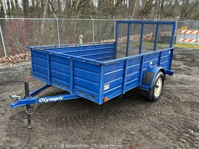 2005 Olympic S/A Walled Equipment Hauler Pickup Truck Ramp Trailer bidadoo
