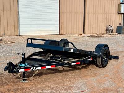 2022 PJ 1C181 S/A 18' Flatbed Tilt Wood Deck Car Hauler Utility Trailer bidadoo