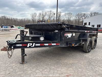 2022 PJ Trailer DL142 7.2 Yard T/A Hydraulic Dump Trailer Ramps Tarp bidadoo