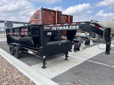 2026 Pj Trailers DR142 14' Gooseneck Hydraulic T/A Roll Off Dump Trailer bidadoo