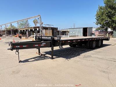 2007 Pj Trailers FD242 24' T/A Heavy Duty Equipment Flatbed Trailer bidadoo