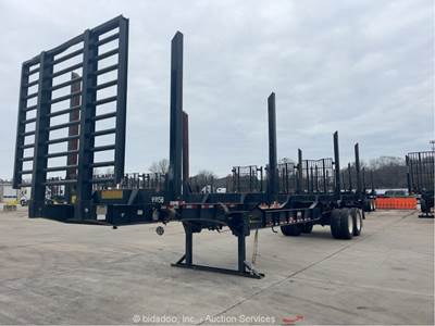 2023 Pitts LT408L Drop Skeleton 40' Logging Trailer Pole Hauler T/A bidadoo