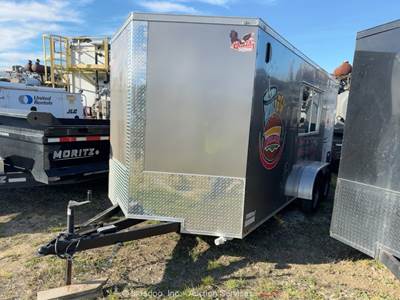 2025 Quality Cargo 7X16TA 16' Concession Food Service Box Trailer T/A bidadoo