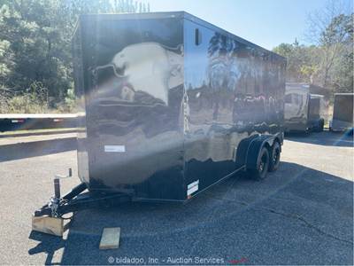 2025 Quality Cargo 7X16TA 16' Enclosed Utility Trailer Ramp Curb Door bidadoo