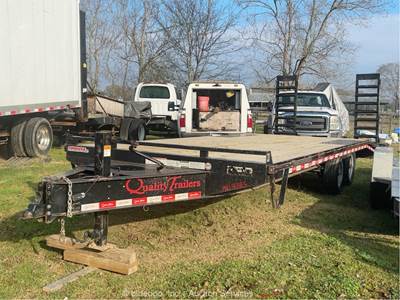 2023 Quality FP- 23' 16K Deck-Over Equipment Trailer Dovetail Ramps T/A bidadoo