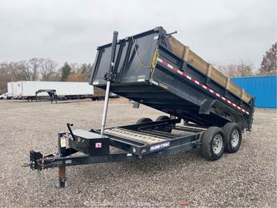 2023 Sure-Trac ST8214TLDD 14' T/A Hydraulic Dump Tilt Hauler Trailer bidadoo