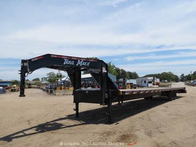 2025 Trail Maxx Max27-40 40' T/A Gooseneck Flatbed Equipment Trailer bidadoo