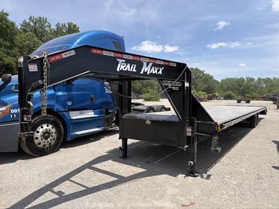 2024 Trail Maxx Max27-40 T/A 40' Gooseneck Flatbed Hot Shot Trailer Ramp bidadoo