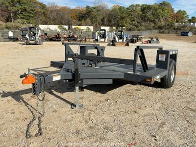 2022 Triple L 4610 10' Hydraulic Flatbed Drop Deck Equipment Trailer bidadoo