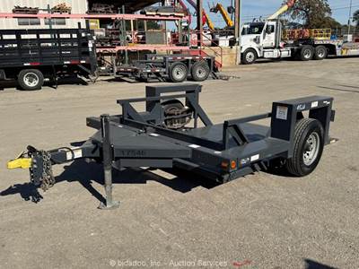 2022 Triple L 4610 10' S/A Hydraulic Flatbed Drop Deck Utility Trailer bidadoo
