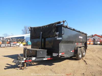 2025 Texas Pride DT714416KBP 14' T/A Hydraulic Dump Tilt Tarp Trailer bidadoo