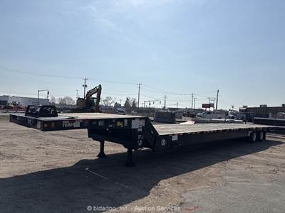 2021 Trail-Eze TE801 40 Ton T/A Equipment Trailer Hydraulic Tilt Deck bidadoo