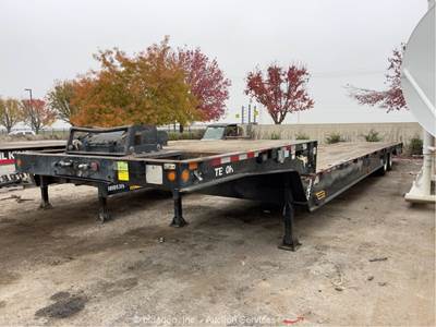 2021 Trail-Eze TE80HT 48' T/A Equipment Trailer Hydraulic Dove bidadoo -Repair