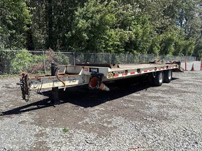 2010 Trail King 24LP T/A Deck Over Flatbed Trailer Dovetail Ramp Hauler bidadoo