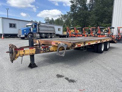 Trail King T/A 24' Dovetail Flatbed Equipment Haul Ramp Deck Trailer bidadoo