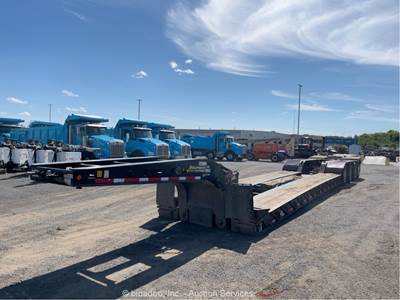 2010 Trail King M9561A Hydraulic Detachable Gooseneck Low Boy Trailer bidadoo