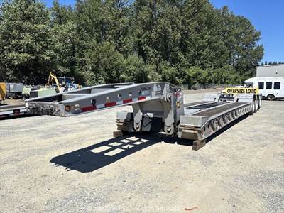 2009 Trail King TK110HDG-493 Tri/A Hydraulic 55 Ton RGN Lowboy Trailer bidadoo