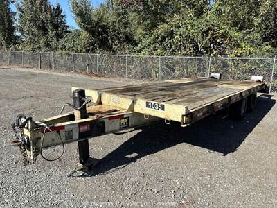 2006 Trail King TK18-2400 24' Dovetail Flatbed Equipment Hauler Trailer bidadoo