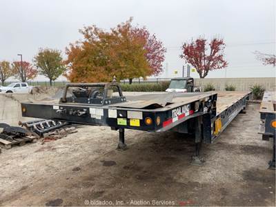 2016 Trailking TK80HT 48' T/A Hydraulic Dove Tail Equipment Trailer bidadoo