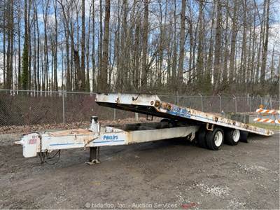 2015 Trail Max TD-40-T 24' Tilt Deck Flatbed Equipment Hauler Trailer bidadoo