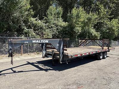Walton 14KBG T/A 24' Gooseneck Equipment Flatbed Utility Trailer 14K bidadoo