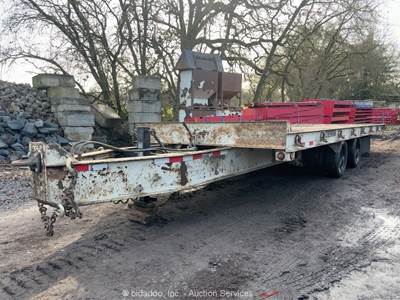 2001 Zieman 2347 SPL T/A 24' Tilt Deck Equipment Flatbed Ramp Trailer bidadoo