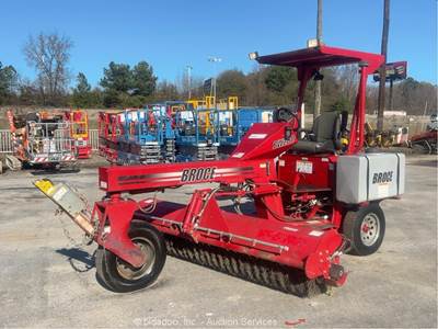 2022 Broce BW-260 8' Ride-On Towable Broom Street Sweeper Kubota Diesel bidadoo