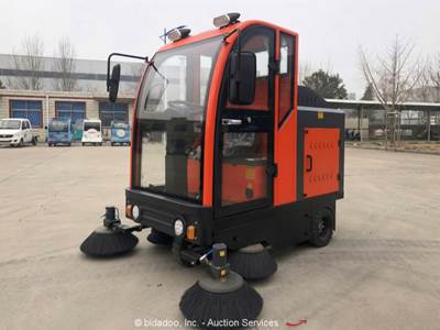 2026 SDLOOL SL-S2000 Ride-On Electric Sweeper Cab 79" Path 48V bidadoo -New