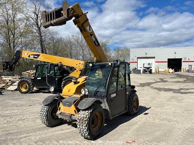 2013 Caterpillar TH255C 5.5K Telescopic Reach Forklift Cab Telehandler bidadoo