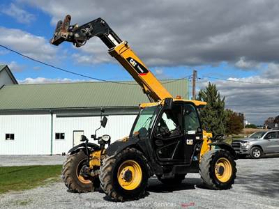 2019 Caterpillar TH407D 8K Telescopic Reach Forklift Telehandler Cab A/C bidadoo