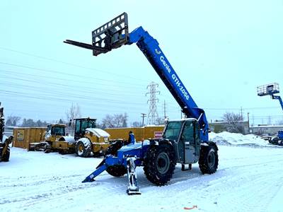 2012 Genie GTH-1056 56' 10k Telescopic Reach Forklift Cab Aux Telehander bidadoo
