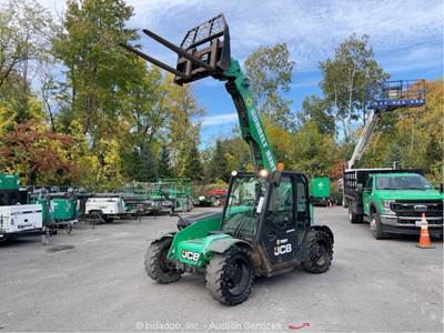 2018 JCB 505-20TC 19' 5,500 lb Telescopic Reach Forklift Cab Telehandler bidadoo