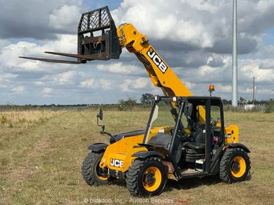 2022 JCB 505-20TC 19' 5,500 lb Telescopic Reach Forklift Cab Telehandler bidadoo