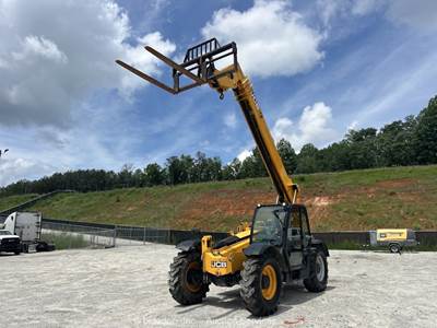 2017 JCB 507-42 42' 7,000 lbs Telescopic Reach Forklift Cab Telehandler bidadoo
