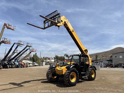 2016 JCB 507-42 42' 7,000 lbs Telescopic Reach Forklift Telehandler Aux bidadoo