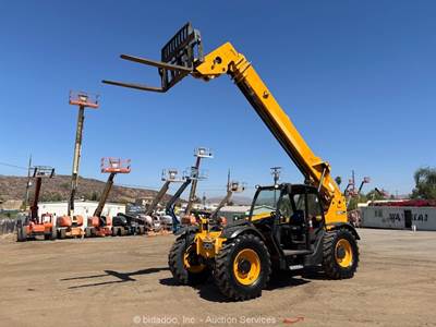 2016 JCB 507-42 42' 7,000 lbs Telescopic Reach Forklift Telehandler Aux bidadoo