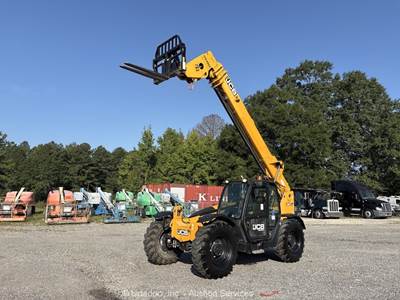 2018 JCB 507-42 42' 7,000 lbs Telescopic Reach Forklift Cab Telehandler bidadoo