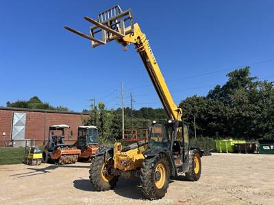 2019 JCB 507-42 42' 7,000 lbs Telescopic Reach Forklift Cab Telehandler bidadoo