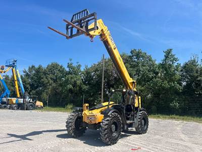 2019 JCB 507-42 42' 7,000 lbs Telescopic Reach Forklift Telehandler Aux bidadoo