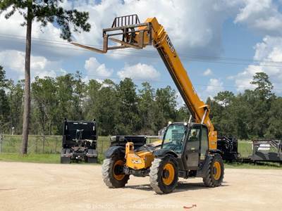 2015 JCB 509-42 42' 9,000 lbs Telescopic Reach Forklift Cab Telehandler bidadoo