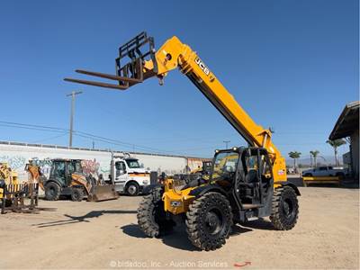 2018 JCB 509-42 42' 9,000lbs Telescopic Reach Forklift Telehandler Aux bidadoo