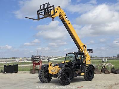 2018 JCB 509-42 42' 9,000 lbs Telescopic Reach Forklift Telehandler Aux bidadoo