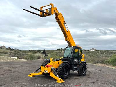 2023 JCB 510-55TC 56' 10k Telescopic Reach Forklift Telehandler Cab bidadoo